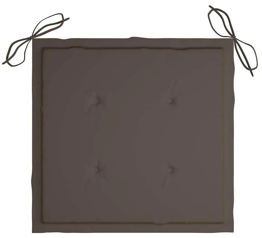 Cadeiras de jardim empiháveis c/ almofadões 8 pcs teca maciça