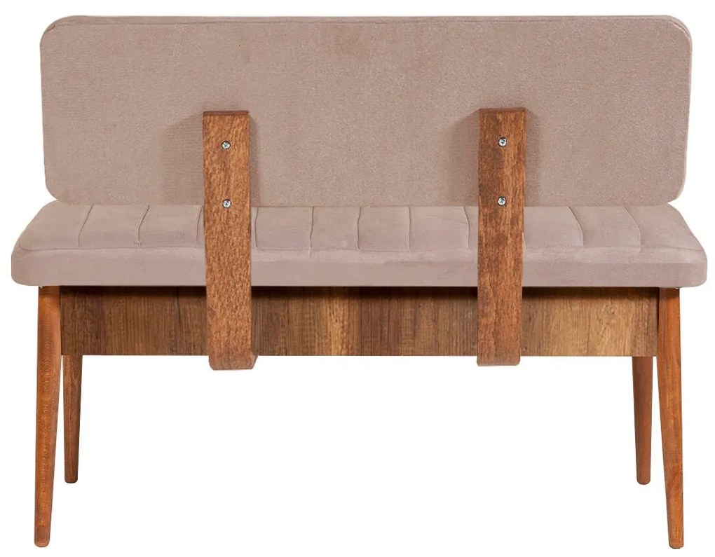 Conjunto de Mesa de Jantar Extensível e Cadeiras Vina – Nogueira e Ped