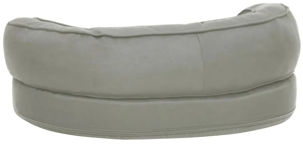 Cama para cães ergonómica 60x42 cm aspeto linho cinzento