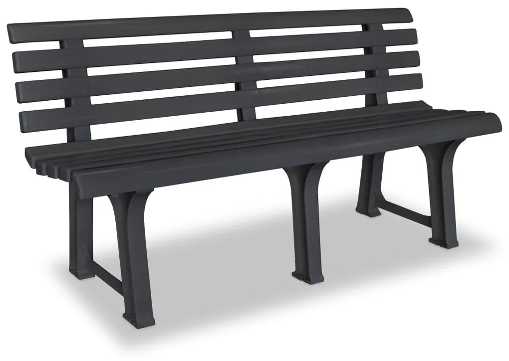 43585 vidaXL Banco de jardim 145,5 cm plástico antracite