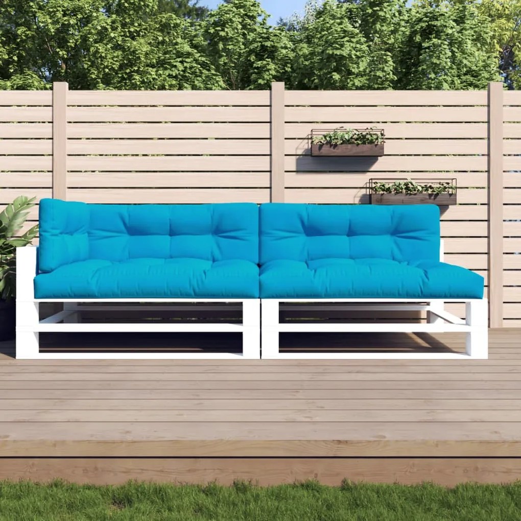 vidaXL Almofadões para paletes 5 pcs tecido azul
