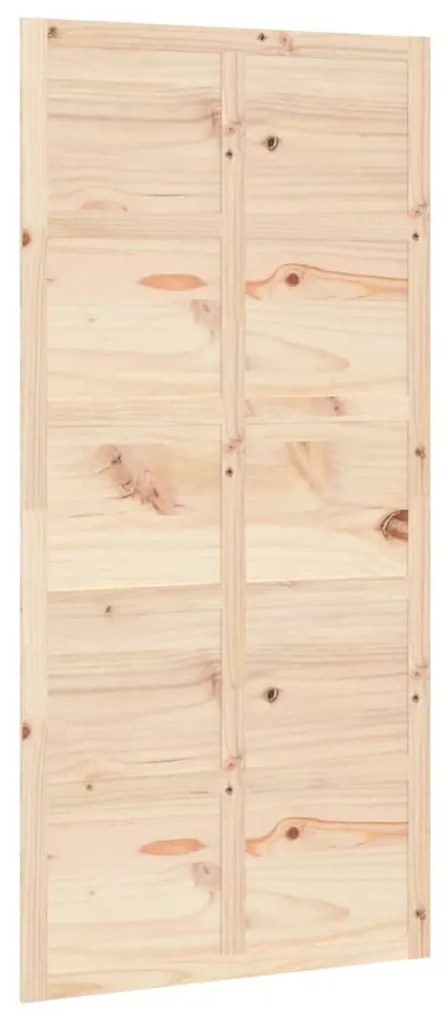 Porta de celeiro 100x1,8x214 cm madeira de pinho maciça