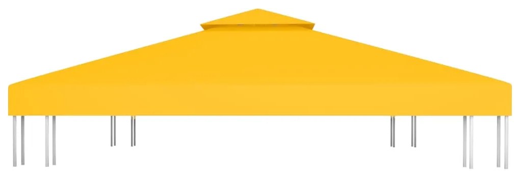Cobertura de gazebo com 2 camadas 310 g/m² 4x3 m amarelo