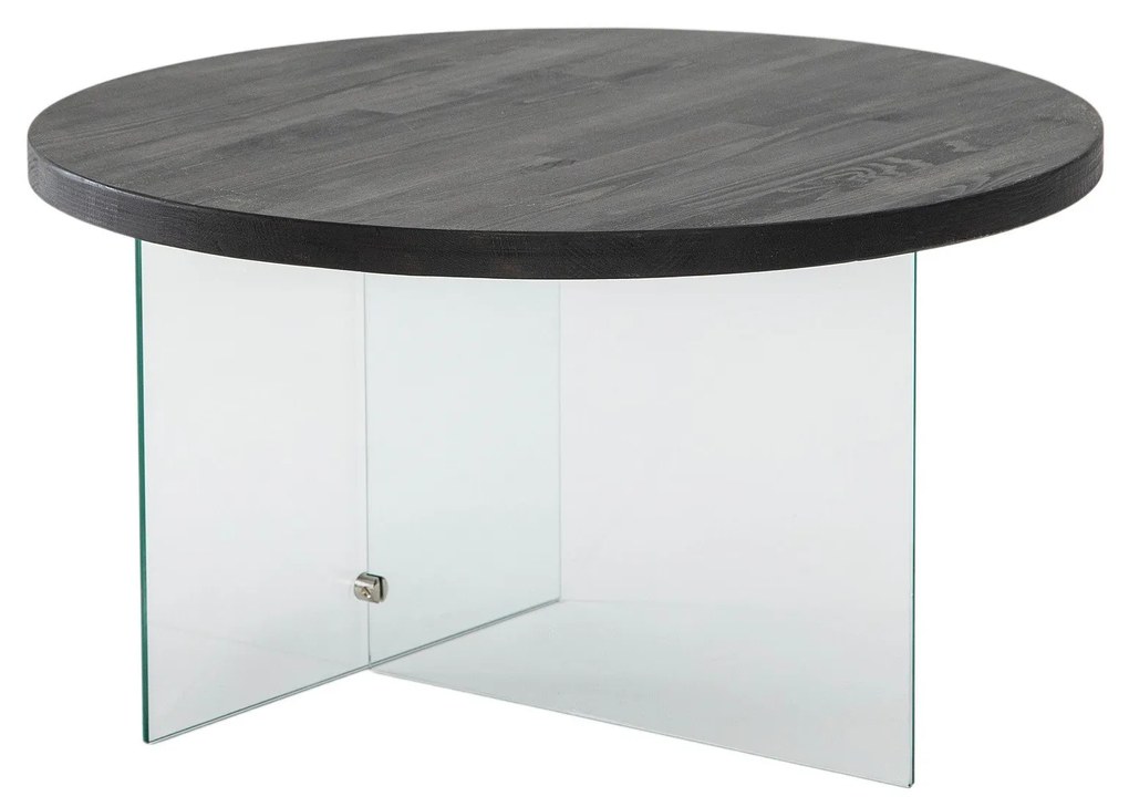 Mesa de Centro Serenity – Antracite e Transparente – 70 cm x 40 cm