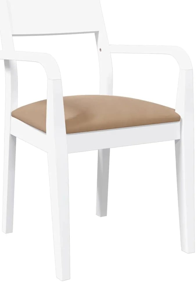 Cadeiras de jantar com almofadões 2 pcs madeira maciça branco