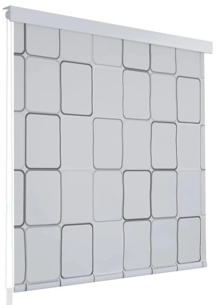 142850 vidaXL Estore de rolo para o duche 140x240 cm quadrados