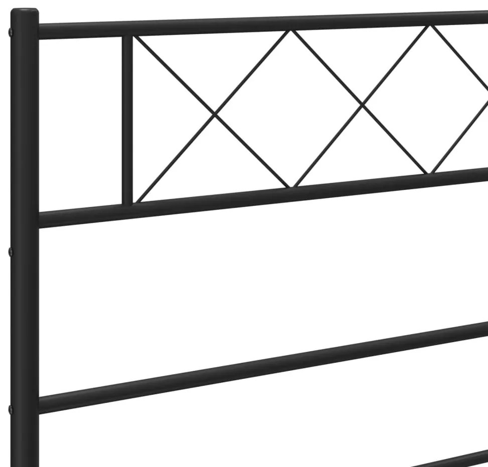 Cabeceira de cama 140 cm metal preto