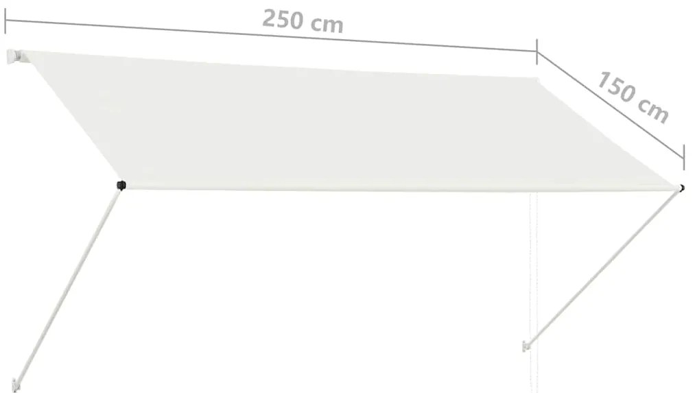 Toldo retrátil 250x150 cm creme