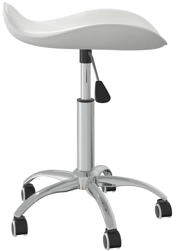 Cadeira de jantar giratória couro artificial branco
