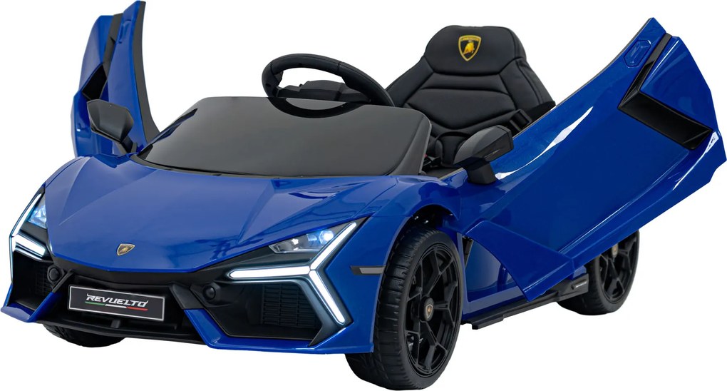 Carro elétrico para Crianças Lamborghini Revuelto 12V 4x4 Rodas Espuma EVA, Assento couro ecológico Azul