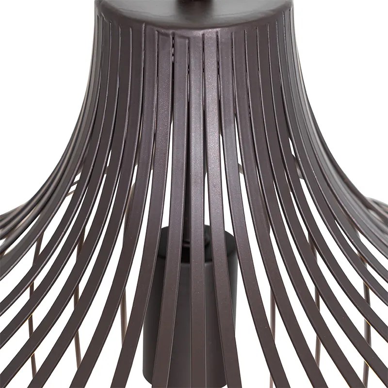 Candeeiro de suspensão moderno castanho 38 cm - Saffira Moderno