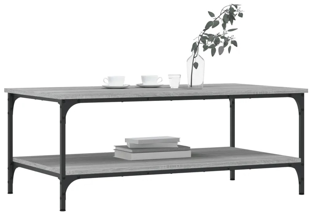 Mesa de centro 100x55x40 cm derivados de madeira cinza sonoma