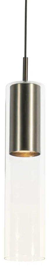 Candeeiro pendente moderno em metal cinzento para sistema de trilhos monofásicos - Iconic Lloyd