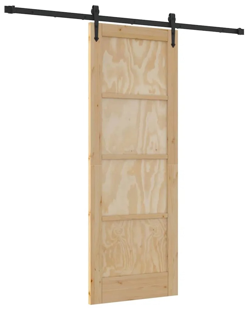 Porta Deslizante vidaXL com Conjunto de Ferragens 73.5x198.5 cm Madeir