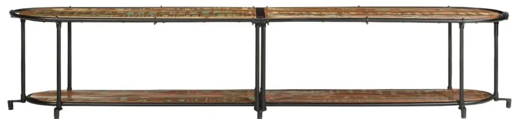 Móvel de TV 200x42x40 cm madeira recuperada maciça