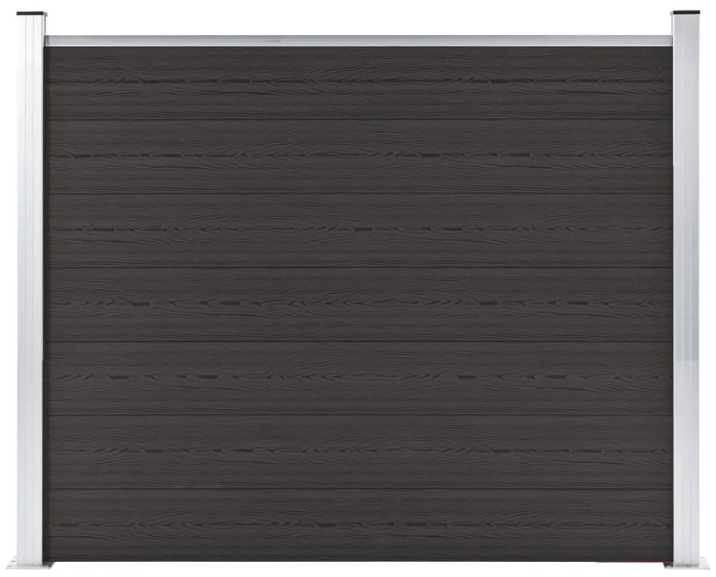 vidaXL Painel de cerca 180x146 cm WPC preto
