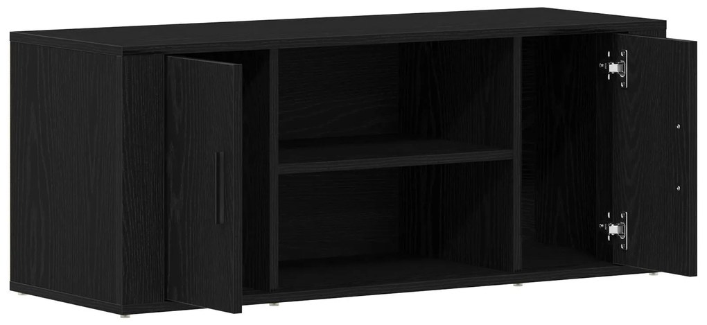Armário para TV vidaXL Preto Carvalho 100x35x40 cm Madeira de Engenhar