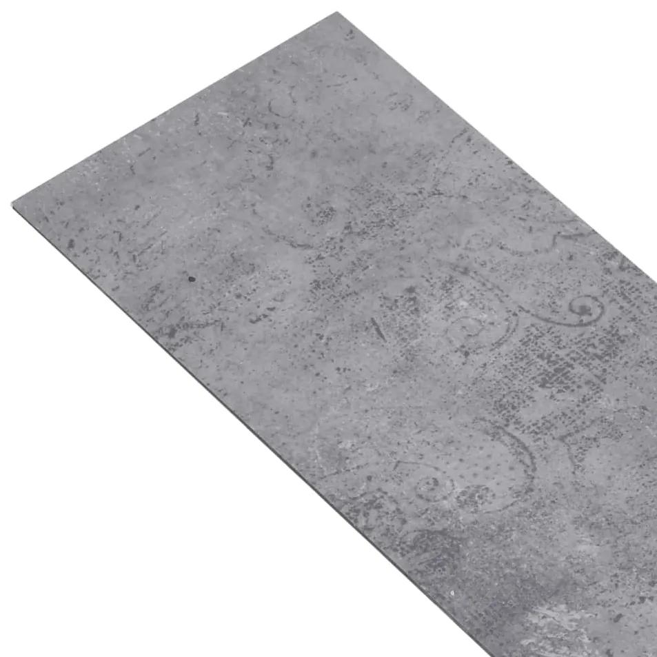 Tábuas soalho PVC não-autoadesivo 5,26 m² 2 mm cinzento cimento