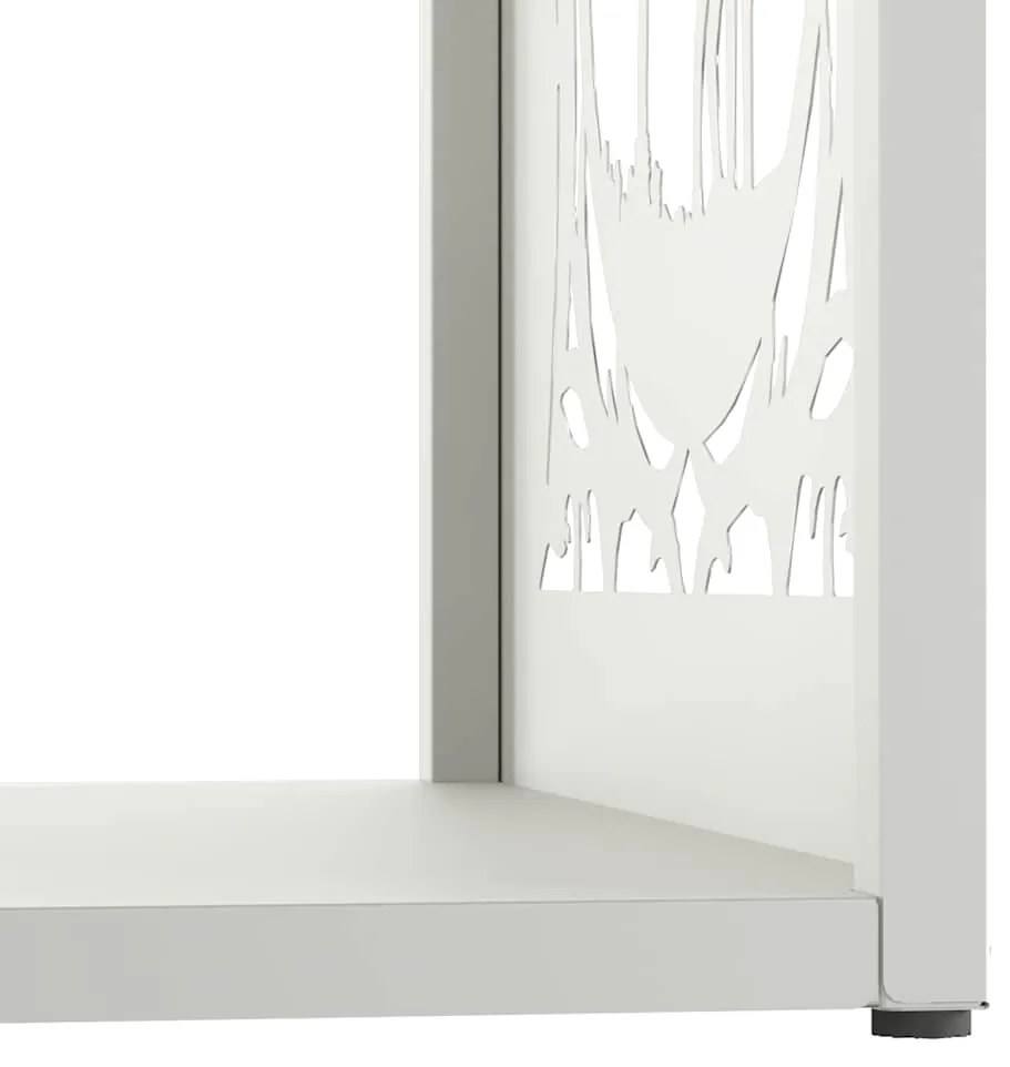 Suporte para lenha 40x40x40 cm aço laminado a frio branco