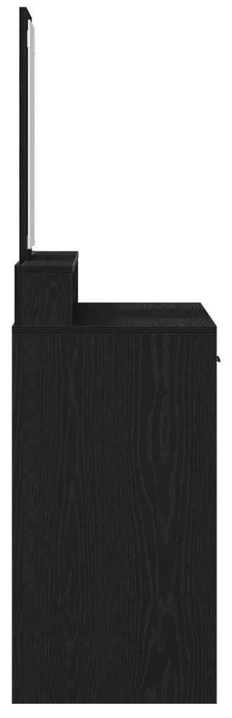 Mesa de Maquiagem vidaXL com Gavetas em Madeira de Carvalho Preto 100x