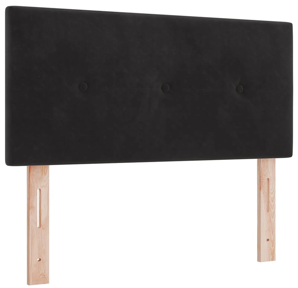 Cama Box Spring com Colchão vidaXL Preta 90x200 cm Veludo