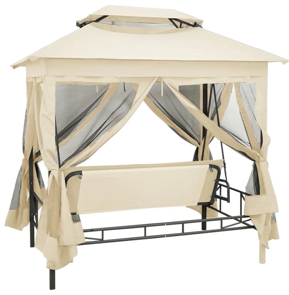 Gazebo com baloiço conversível branco nata
