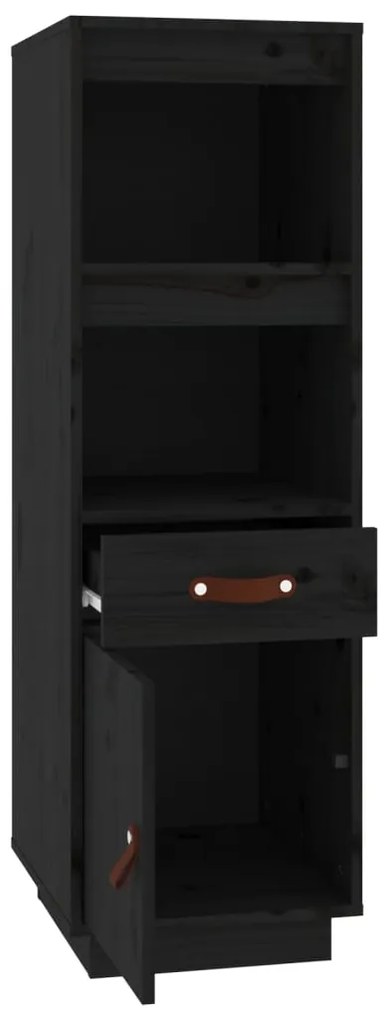 Aparador alto 34x40x108,5 cm pinho maciço preto