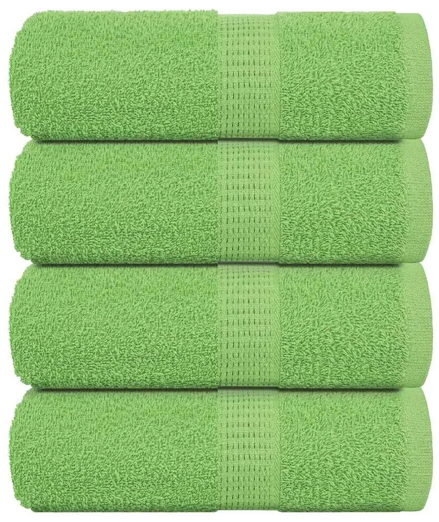 vidaXL Toalhas de bidé FROGN 4pcs 30x50cm 360 g/m² verde maça