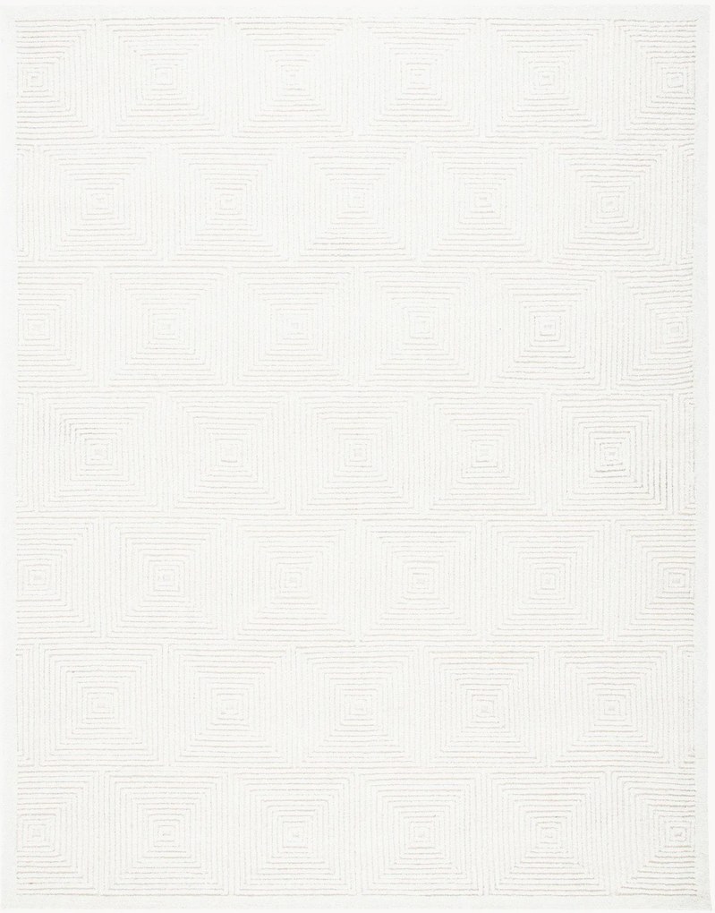 Tapete em lã artesanal com relevo Viviana