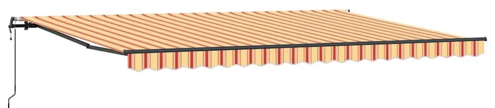Toldo Retrátil Automático Amarelo e Laranja 500 x 350 cm