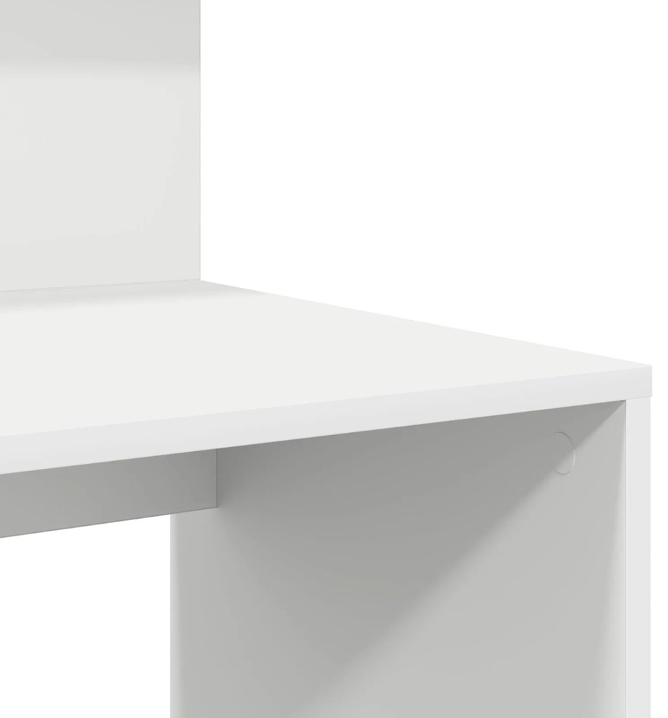 Mesa com Armazenamento Branca 90x48x101.5 cm Madeira Engenheirada