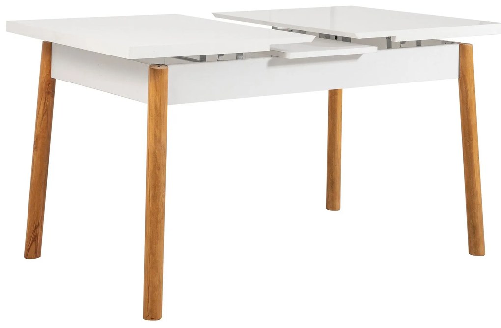 Conjunto de Mesa de Jantar Extensível e Cadeiras (4 Peças) Santiago –