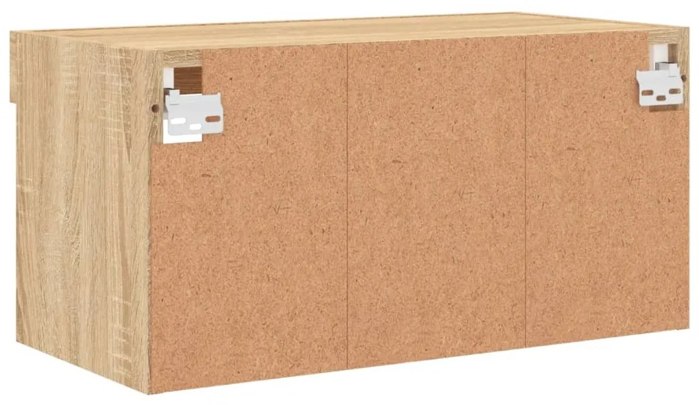 Móvel de TV com luzes LED 60x30x30 cm carvalho sonoma