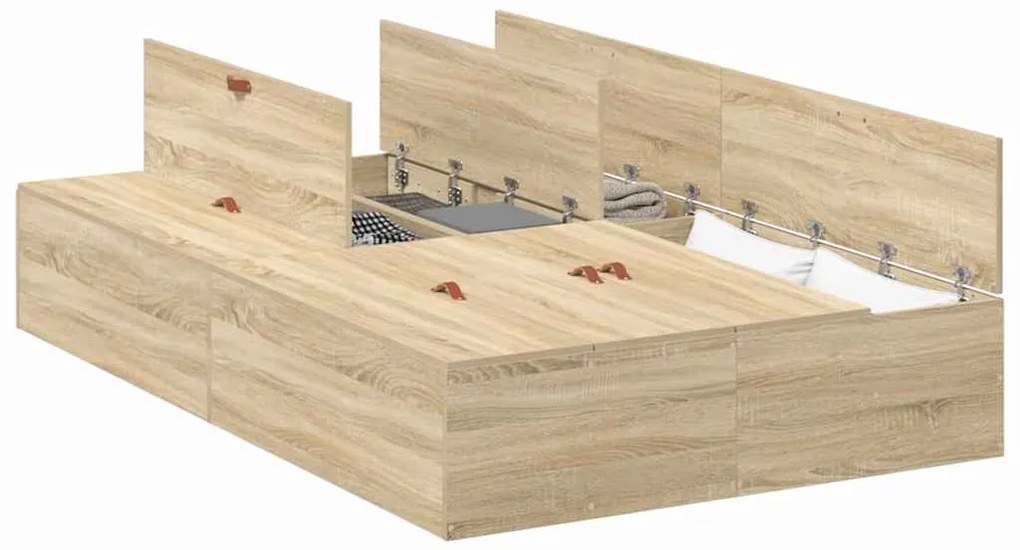 Cama Storage Carvalho Sonoma 120x190 cm