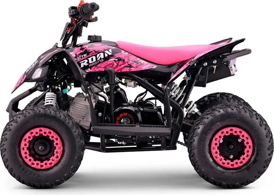 Mini moto 4 gasolina para crianças de gasolina 110cc Roan Ratte R6 R-N-1,C/ marcha-atrás e limitador velocidade Rosa