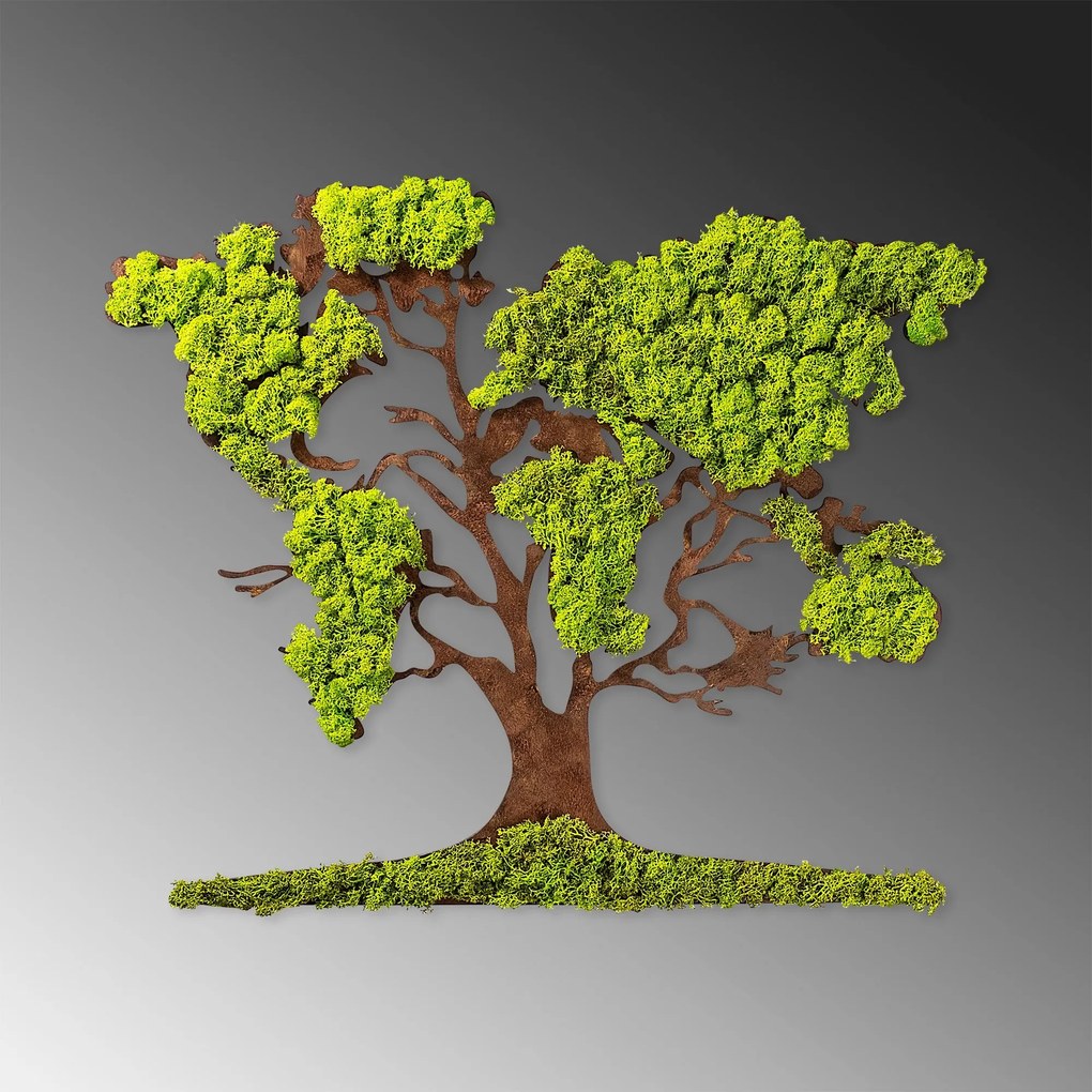 Acessório Decorativo de Parede Tree – Verde/ Castanho – 71 x 1 x 59 cm