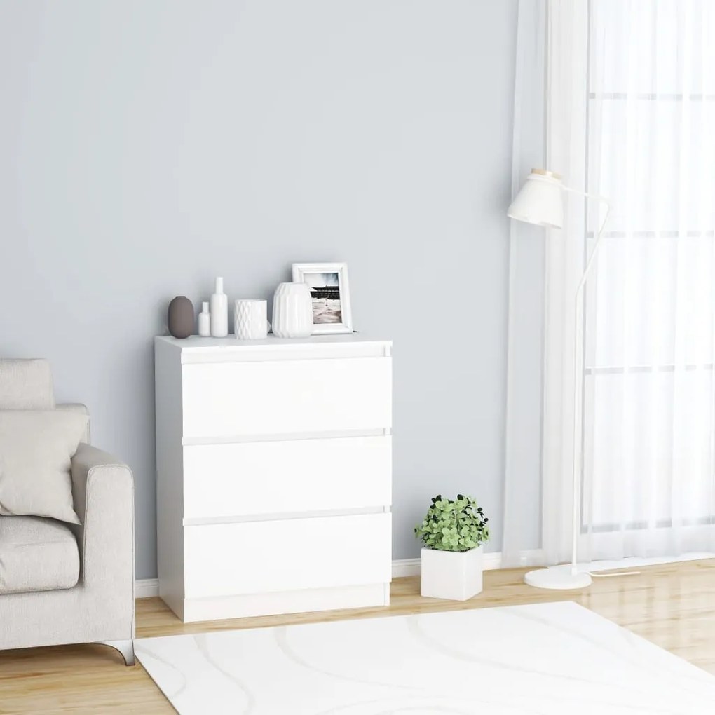 801382 vidaXL Aparador em derivados de madeira 60x35x76 cm branco