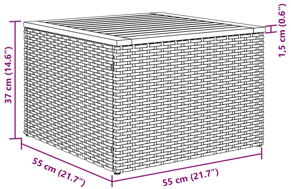 Conjunto de Sofás de 7 Peças com Almofadas Preto Vime Sintético