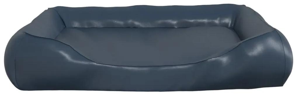 Cama para cães 80x68x23 cm couro artificial azul-escuro