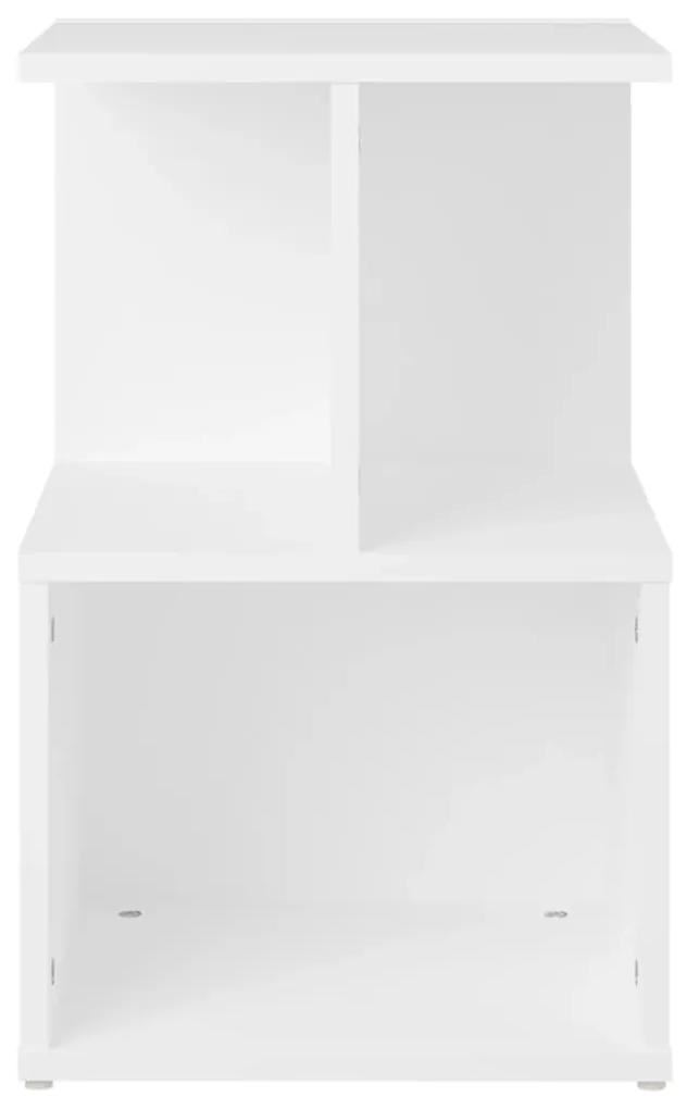 Mesas de cabeceira 2 pcs 35x35x55 cm contraplacado branco
