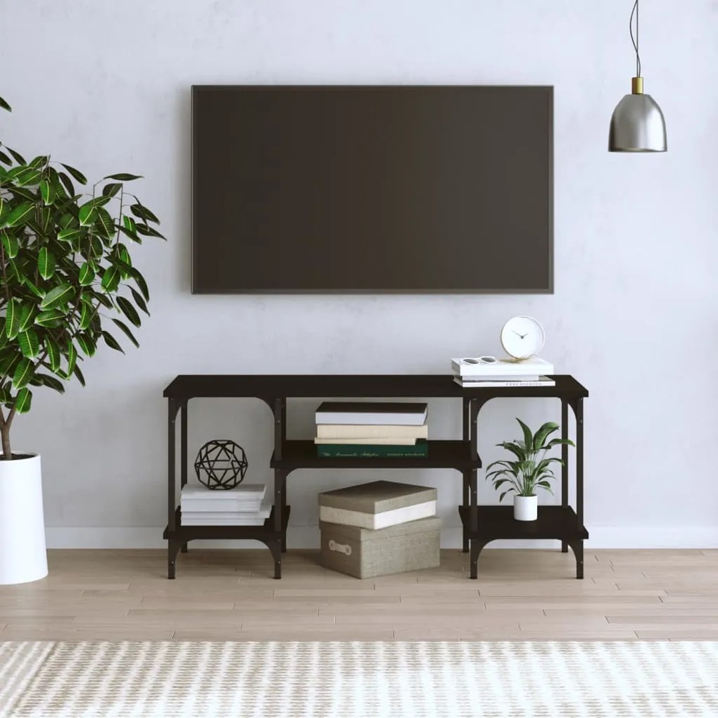 Móvel para TV 102x35x45 cm derivados de madeira preto
