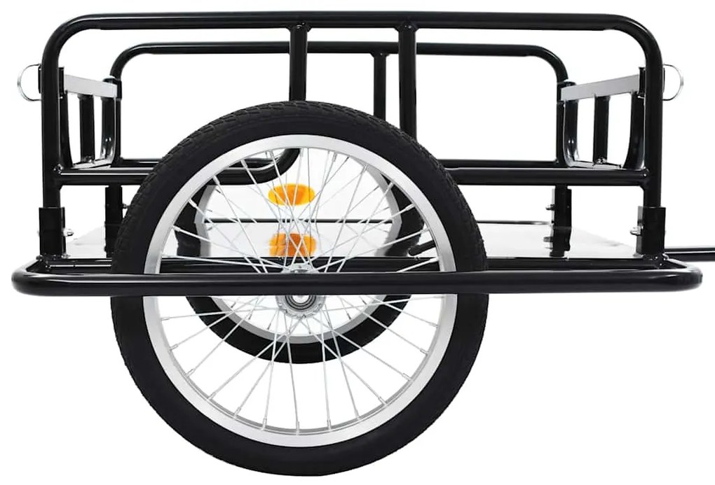 Reboque para bicicleta 130x73x48,5 cm aço preto