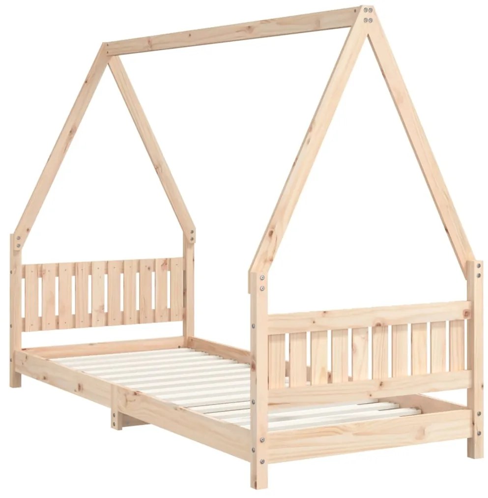 Estrutura de cama infantil 80x200 cm madeira de pinho maciça