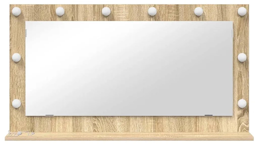 Espelho de Toucador Carvalho Sonoma MDF, Vidro 100 x 55 x 18 cm
