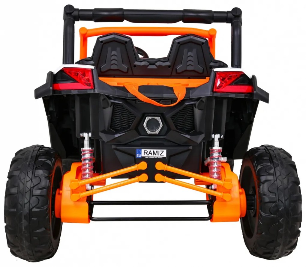 Buggy elétrico para Crianças 24V 4x4 2 Lugares UTV-MX Rodas de EVA, Assento de couro Laranja