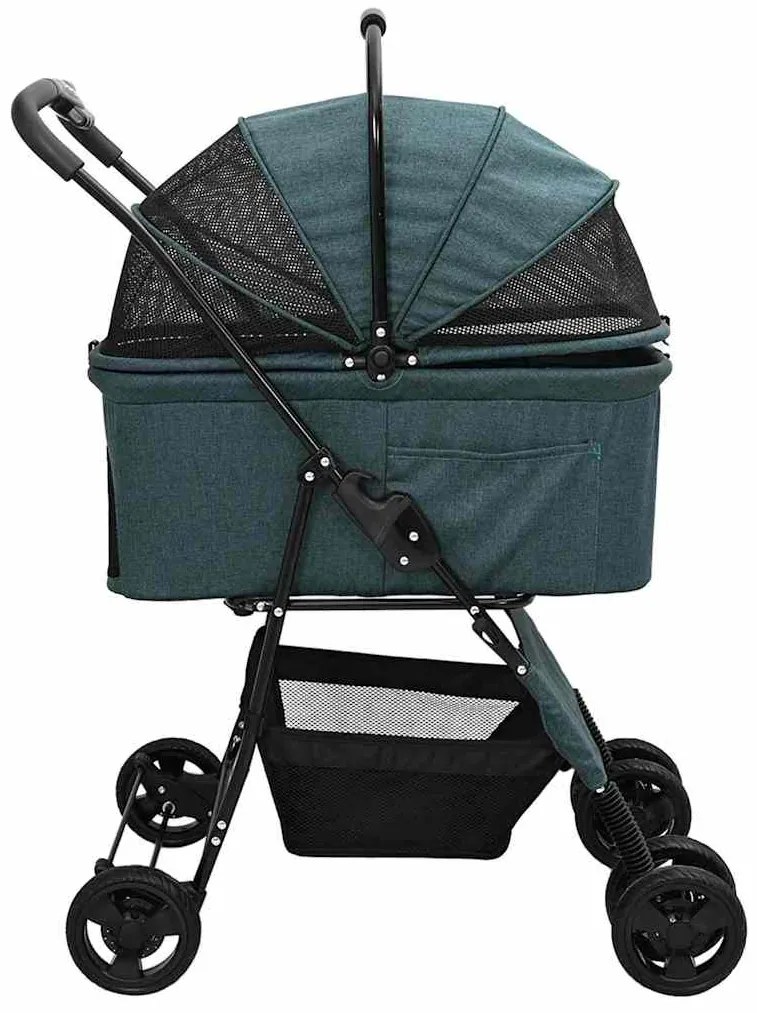 Carrinho de Pet Dobrável Verde 81 x 47 x 99 cm Tecido Oxford