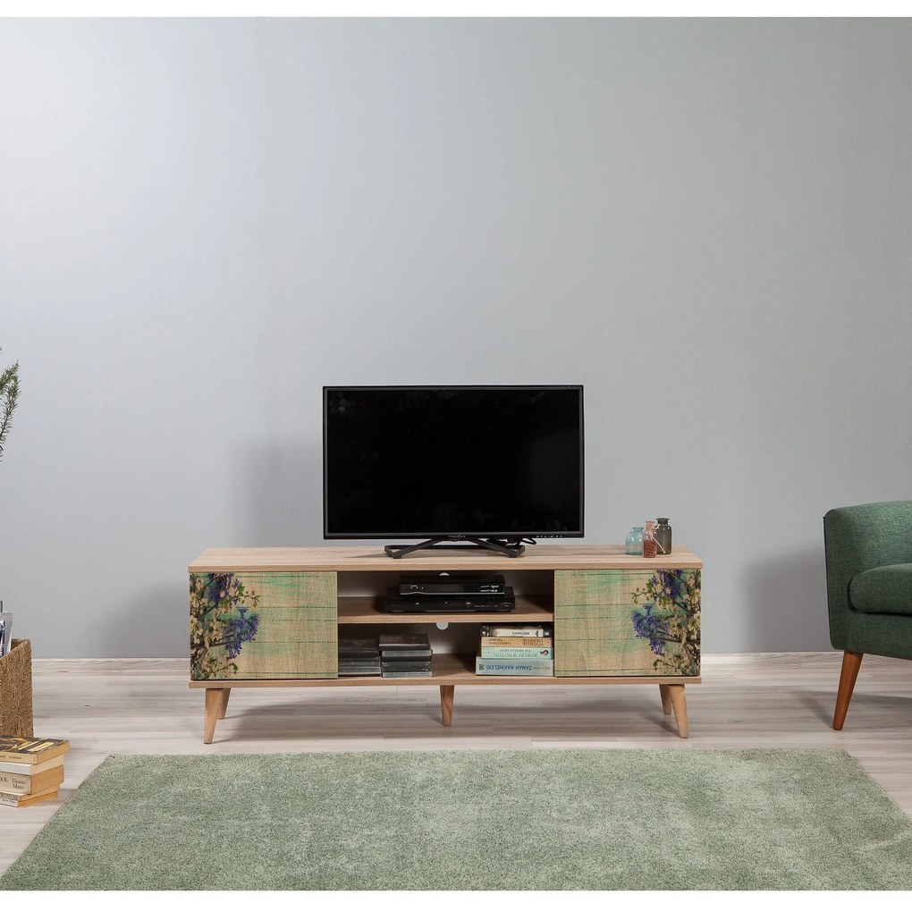 Móvel TV Truva – Carvalho Sonoma – 140 cm x 50 cm x 40 cm