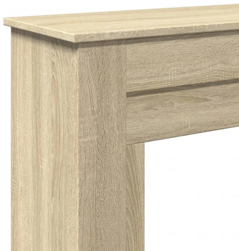 Cornija lareira 90x30x90 cm derivados madeira carvalho sonoma