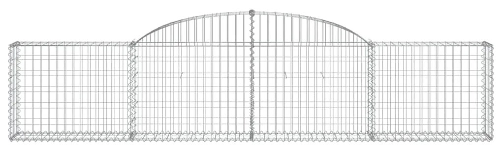 Cestos gabião arqueados 13pcs 300x30x60/80 cm ferro galvanizado