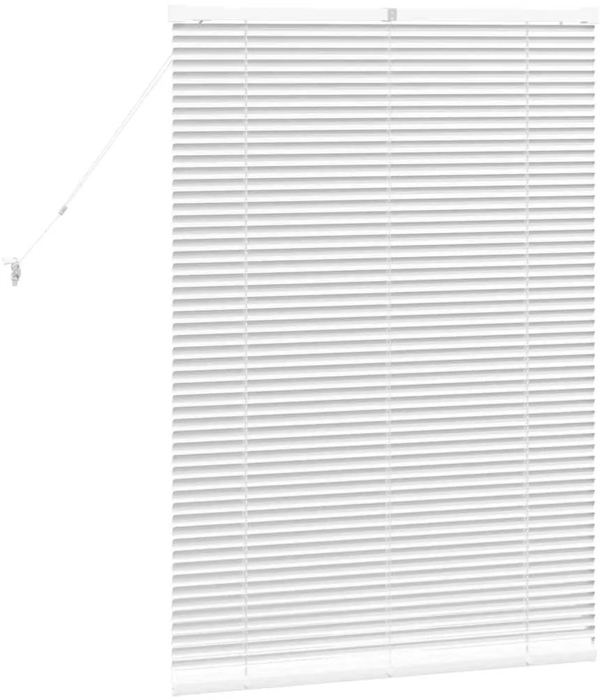 Persiana de Janela com cortinas Outros Manual Branco 80 x 130 cm Alumí
